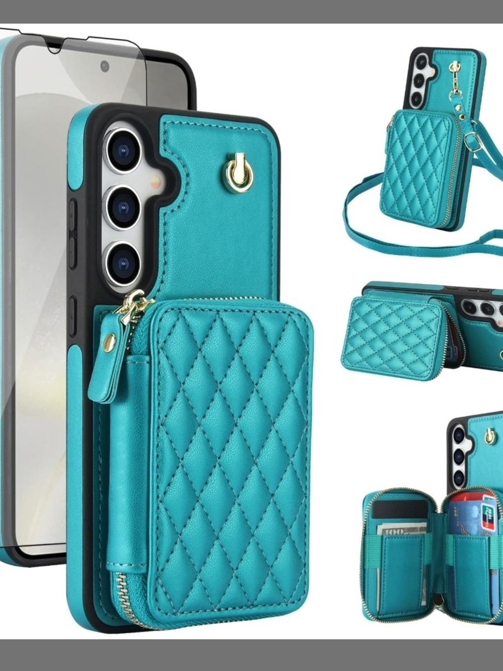 Asuwish Green Wallet Case for Samsung Galaxy S25 5G